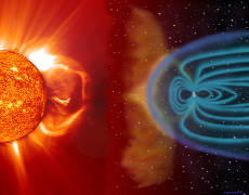 Wiatry słoneczne ścierają się z powłoką magnetyczną Ziemi